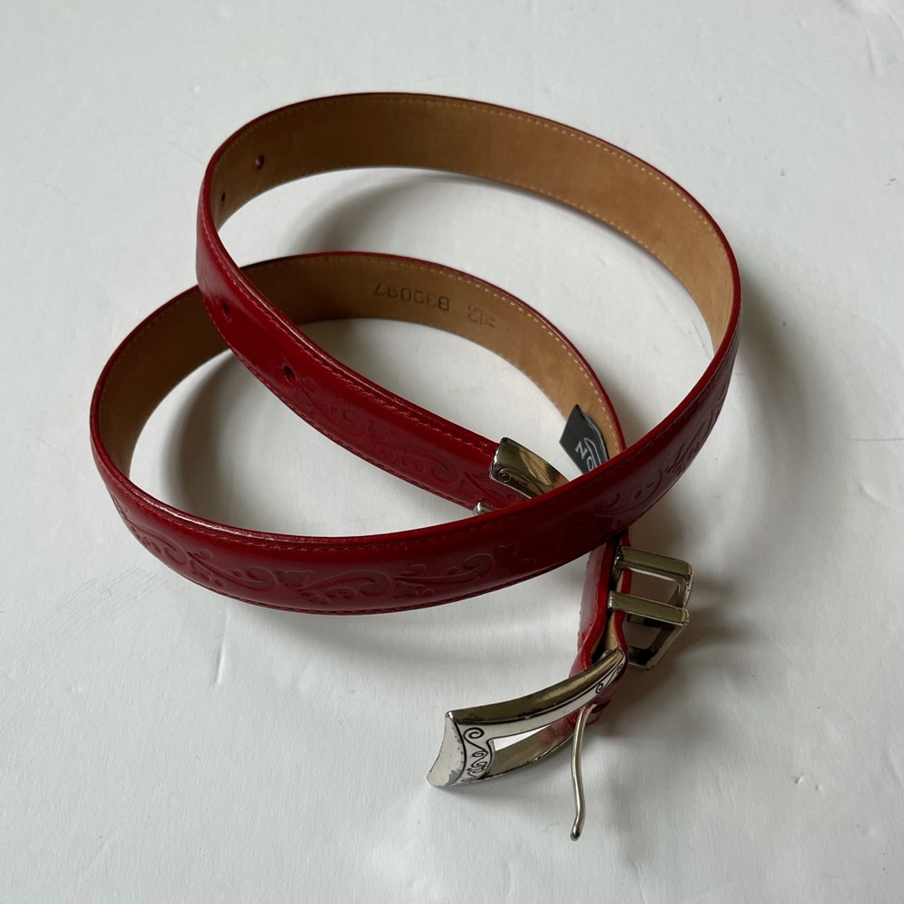 Brighton Belt - beautiful red with silver. Size M30.